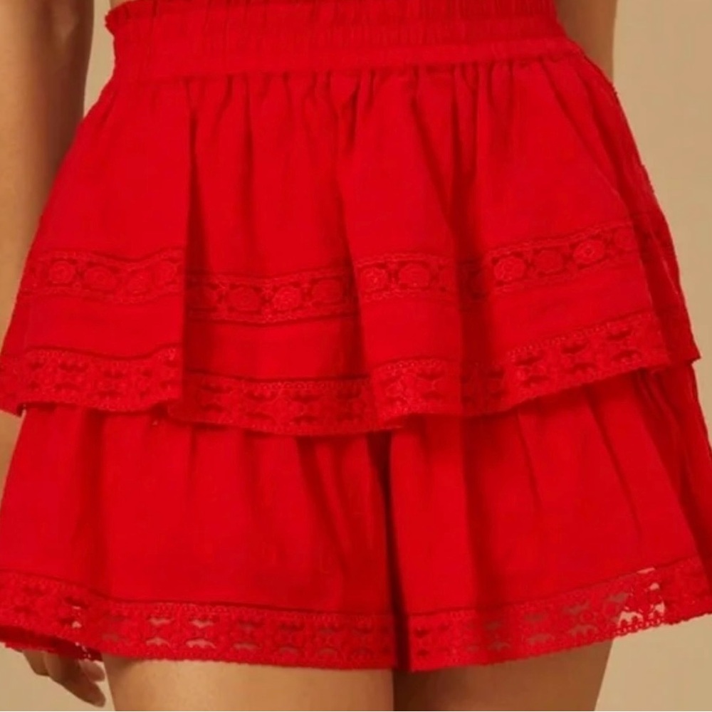 Altar'd State Red Layered Skort